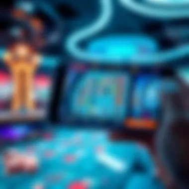 Futuristic Casino Gaming Experience Futuristic casino gaming interface on an Android device