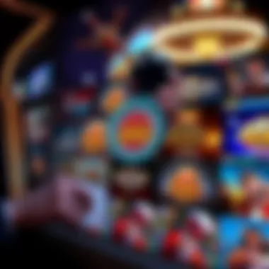 Collage of different game types available in online casinos