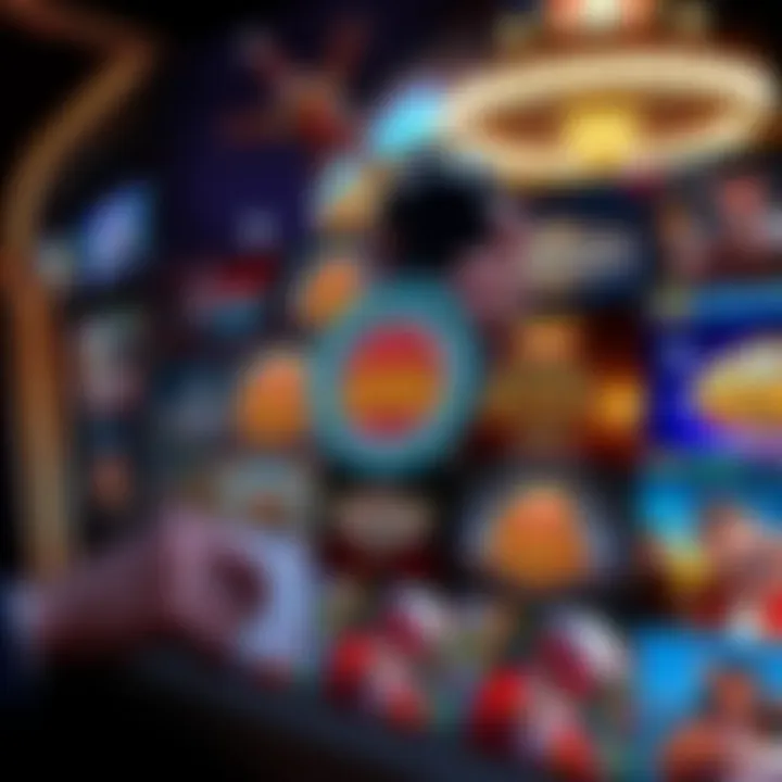 Collage of different game types available in online casinos