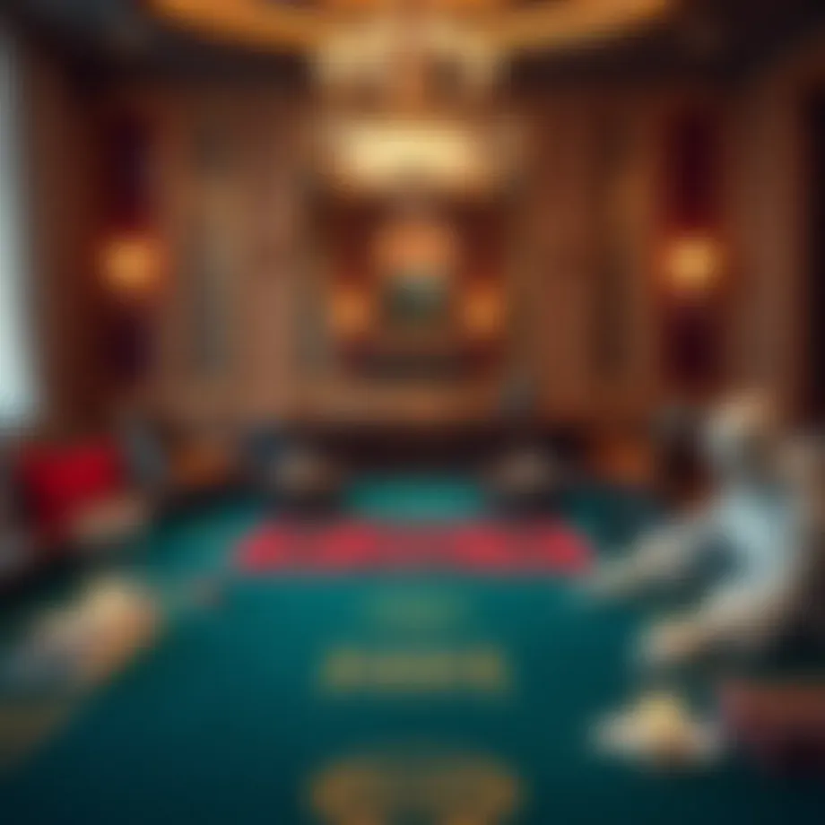 An elegant baccarat table setup