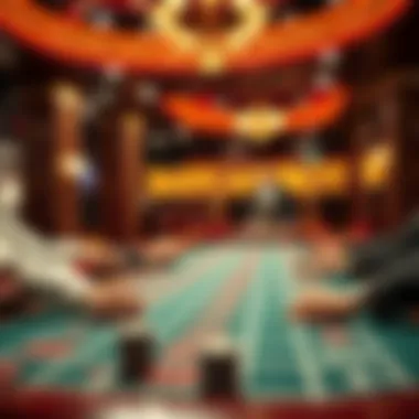 Visual representation of baccarat betting options