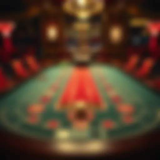 Overview of a baccarat table layout
