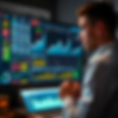 Real-time data analysis on a digital screen