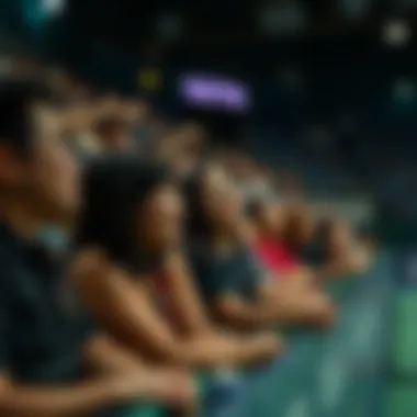 Fans enjoying a badminton game