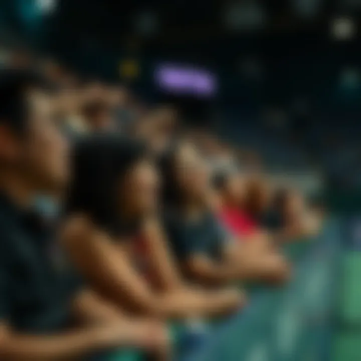 Fans enjoying a badminton game