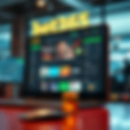 Overview of bet365.com.au with interface highlighted