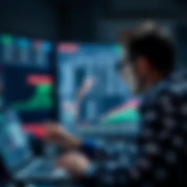 Illustration of a user analyzing betting statistics