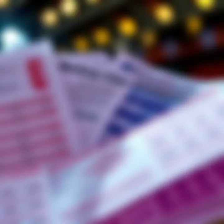 Betting slips highlighting various strategies