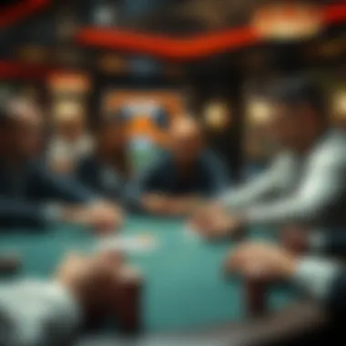 Exciting Poker Gameplay at a High-Stakes Table Exciting poker gameplay at a high-stakes table