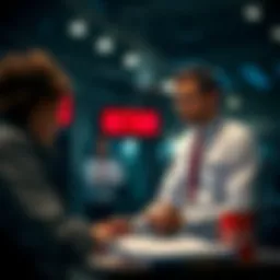 Conceptual visualization of a bookmaker's role in sports betting.