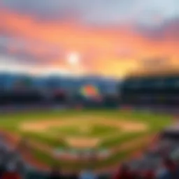 Stadium view during a Cardinals vs Rockies game