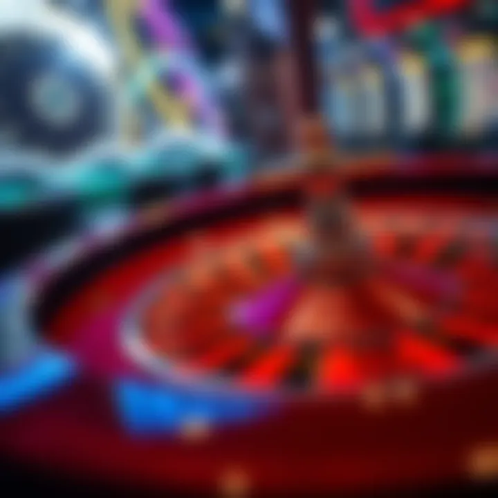 A virtual roulette wheel in action