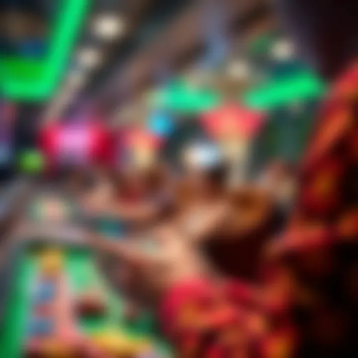 A player engaging with a casino game on a mobile device