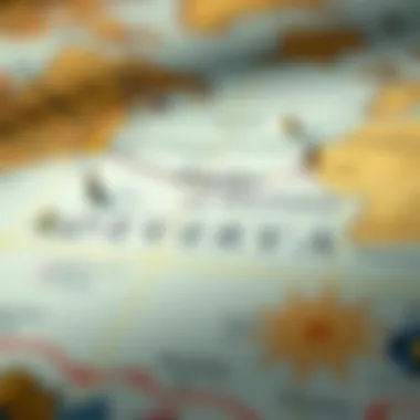 Navigational Paths of Discovery Map illustrating the exploratory routes taken by Columbus