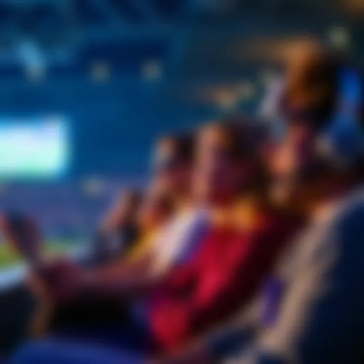 Engaged fans watching sports online