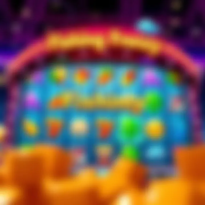 A vibrant depiction of the Fishing Frenzy slot game interface showcasing reels and symbols