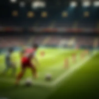 An analysis of a football match showing tactical formations