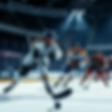 Dynamic hockey game showcasing top players in action