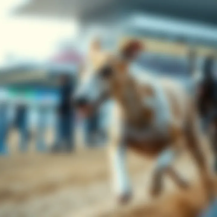 Italian Greyhound in Action at the Races Italian Greyhound running in a race