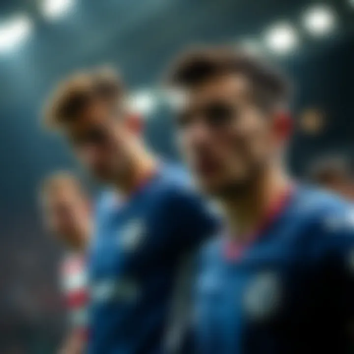 Key Players in Focus Key players from Chelsea and Southampton during a match