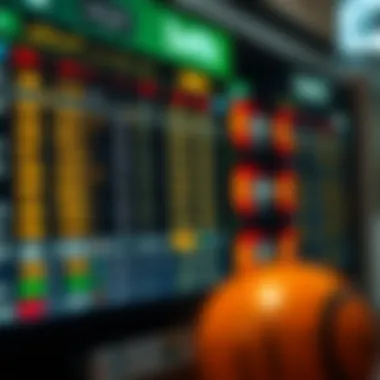 Dynamic sports betting interface showcasing live odds