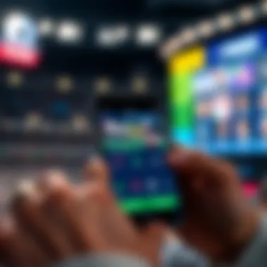 Exploring the Features of Mobile Betting Illustration showcasing the features of mobile betting