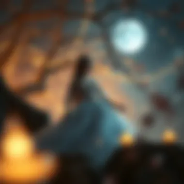 Enchanting Realm of the Moon Princess An enchanting scene featuring the moon princess in a magical realm