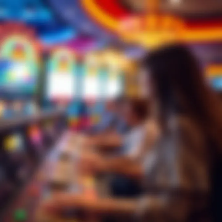 A vibrant casino scene featuring online bingo gameplay