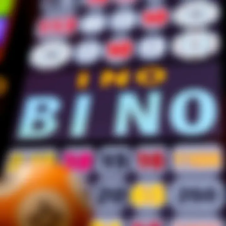 A digital bingo card filled with colorful numbers