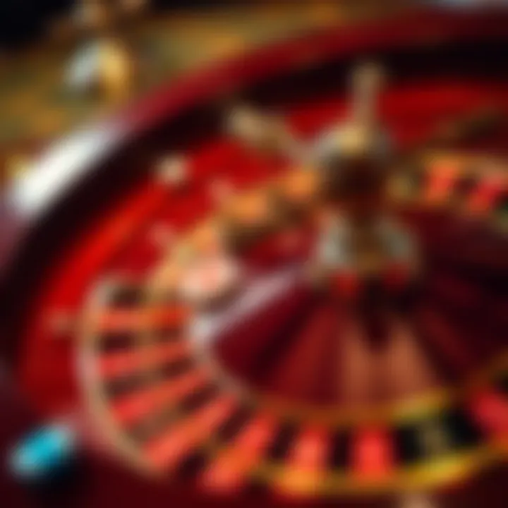 A classic roulette wheel showcasing its vibrant colors and layout.