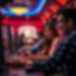 Illustration of online casino gaming atmosphere