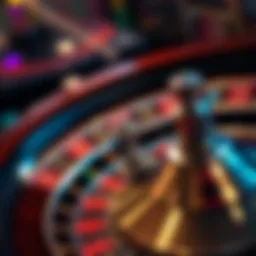 A classic roulette wheel showcasing the vibrant colors and numbers