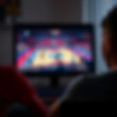 Watching Basketball Online A computer screen displaying a live stream of a basketball match