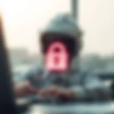 Conceptual image of secure online transactions