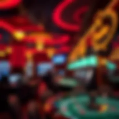 Exciting Casino Environment Vibrant casino atmosphere filled with excitement.