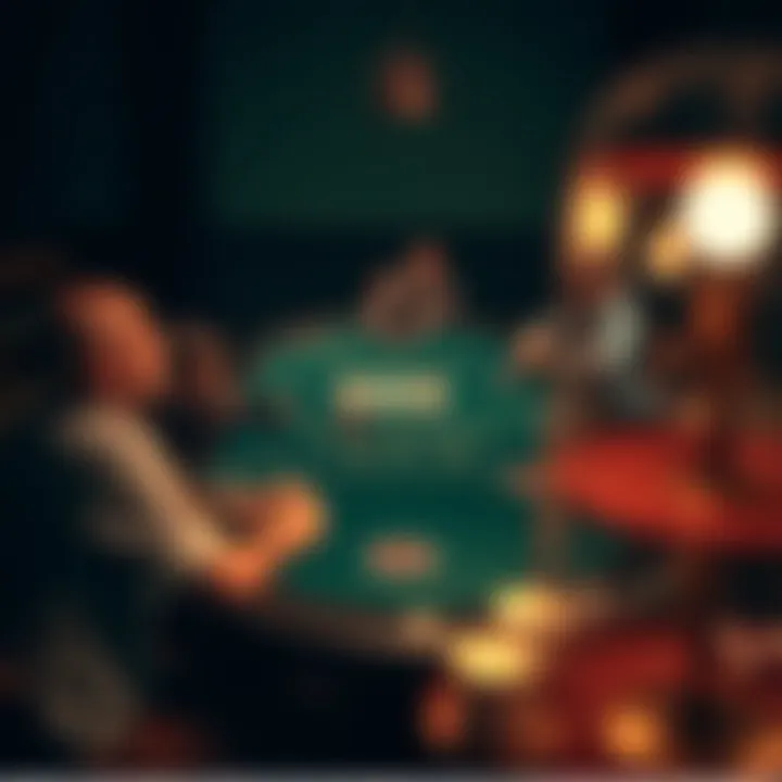 Illustration of poker table layout