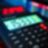 An illustration showcasing a digital probability calculator with various betting options displayed.