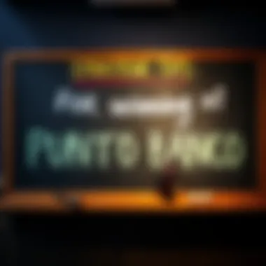 Strategic tips for winning at Punto Banco displayed on a chalkboard