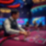 Live Dealer Interaction in Real-time Baccarat Real-time baccarat gaming interface showcasing live dealer interaction