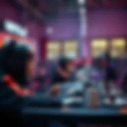 Conceptual illustration of betting strategies in esports.