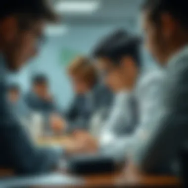 Strategic planning session showcasing intense focus