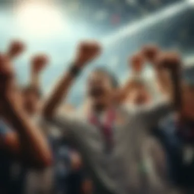 Victory celebration capturing the essence of achievement