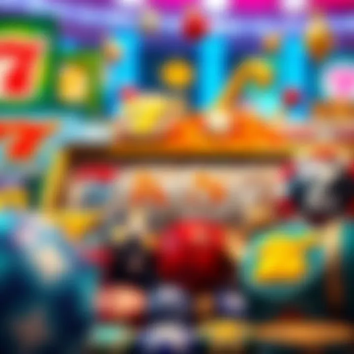 Diverse Symbols in Slot Gaming A colorful array of slot game icons and symbols