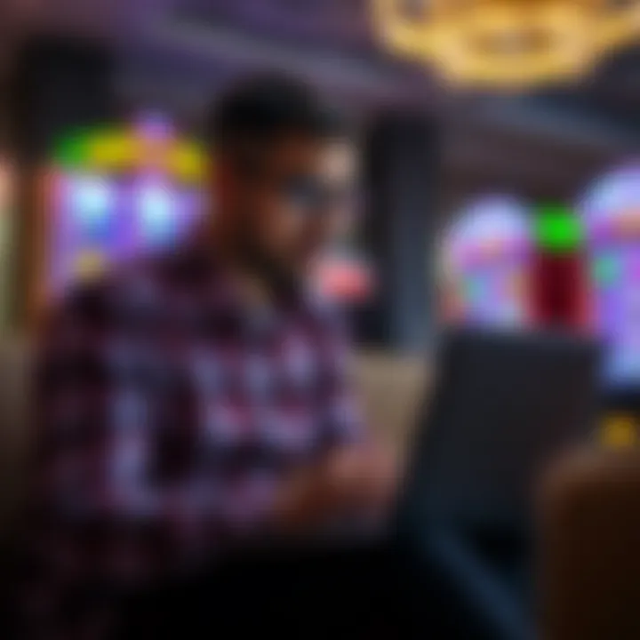 Crafting Winning Strategies for Slots A strategic player analyzing slot game statistics on a laptop