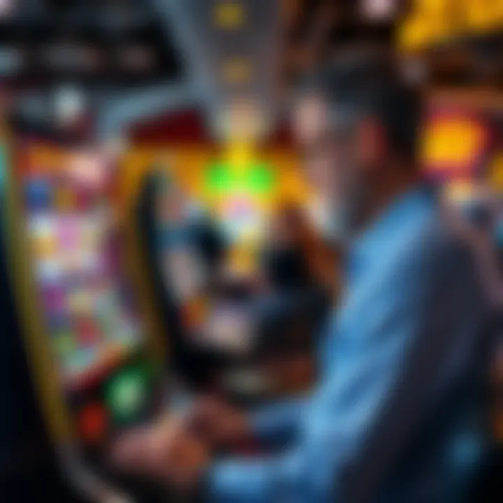 Strategic Approaches to Successful Slot Gaming A strategic player analyzing slot machine patterns and payouts