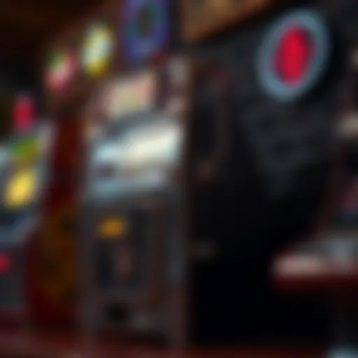 A vintage slot machine showcasing its classic design and mechanics