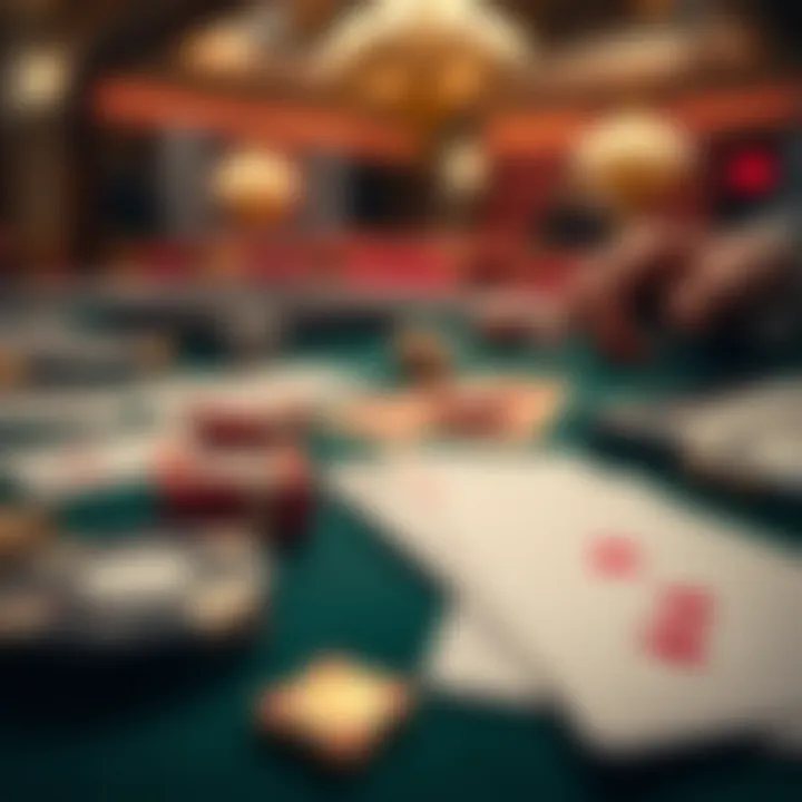 Strategic card play in baccarat with analytical tools visible