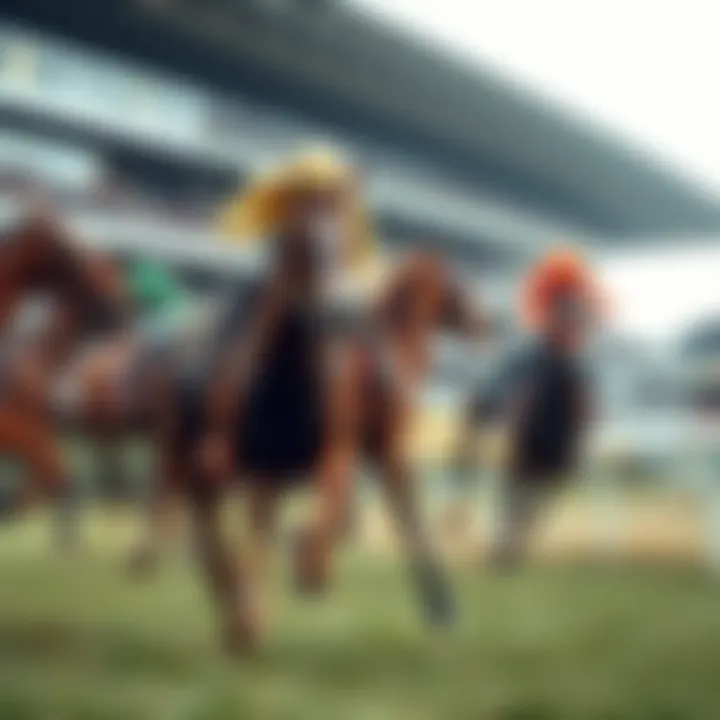 Thoroughbred racehorse in action