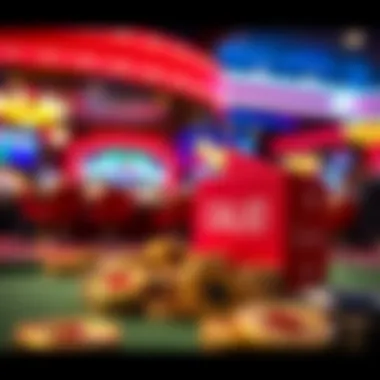 Illustration detailing bonuses and promotions offered by online casinos