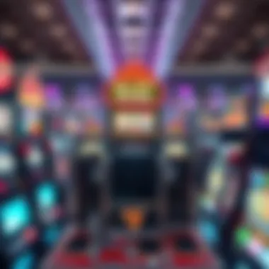 Illustration showcasing the evolution of slot machines from mechanical to digital.